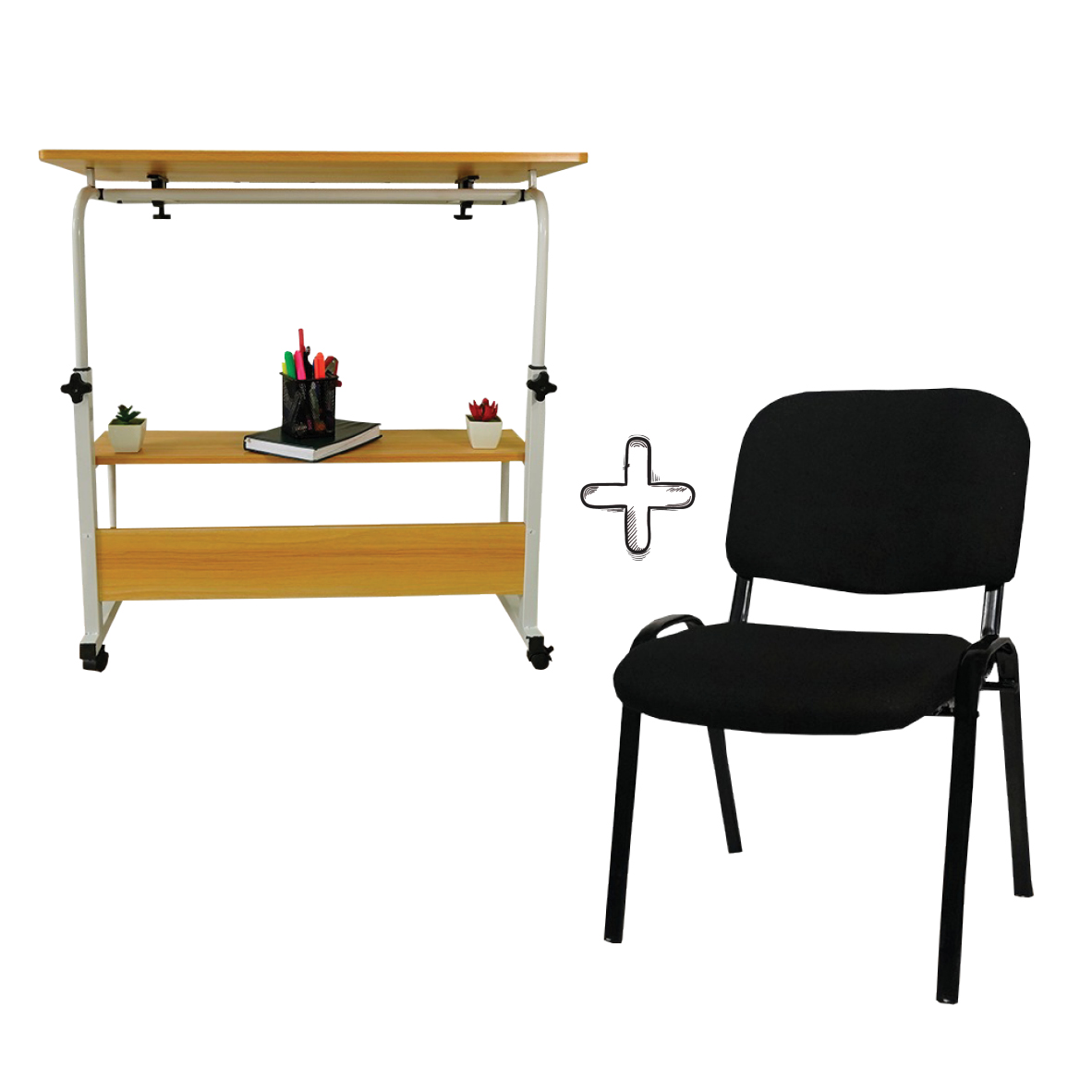 MESA KOLKE PARA LAPTOP BEIGE+ SILLA ZS010