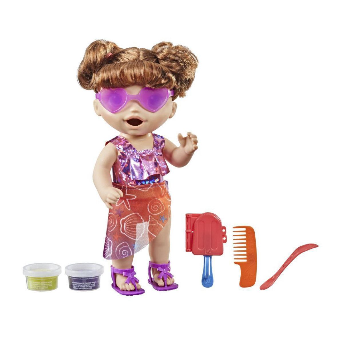 BABY ALIVE HASBRO SUNSHINE SNACKS BROWN HAIR 002-F1681