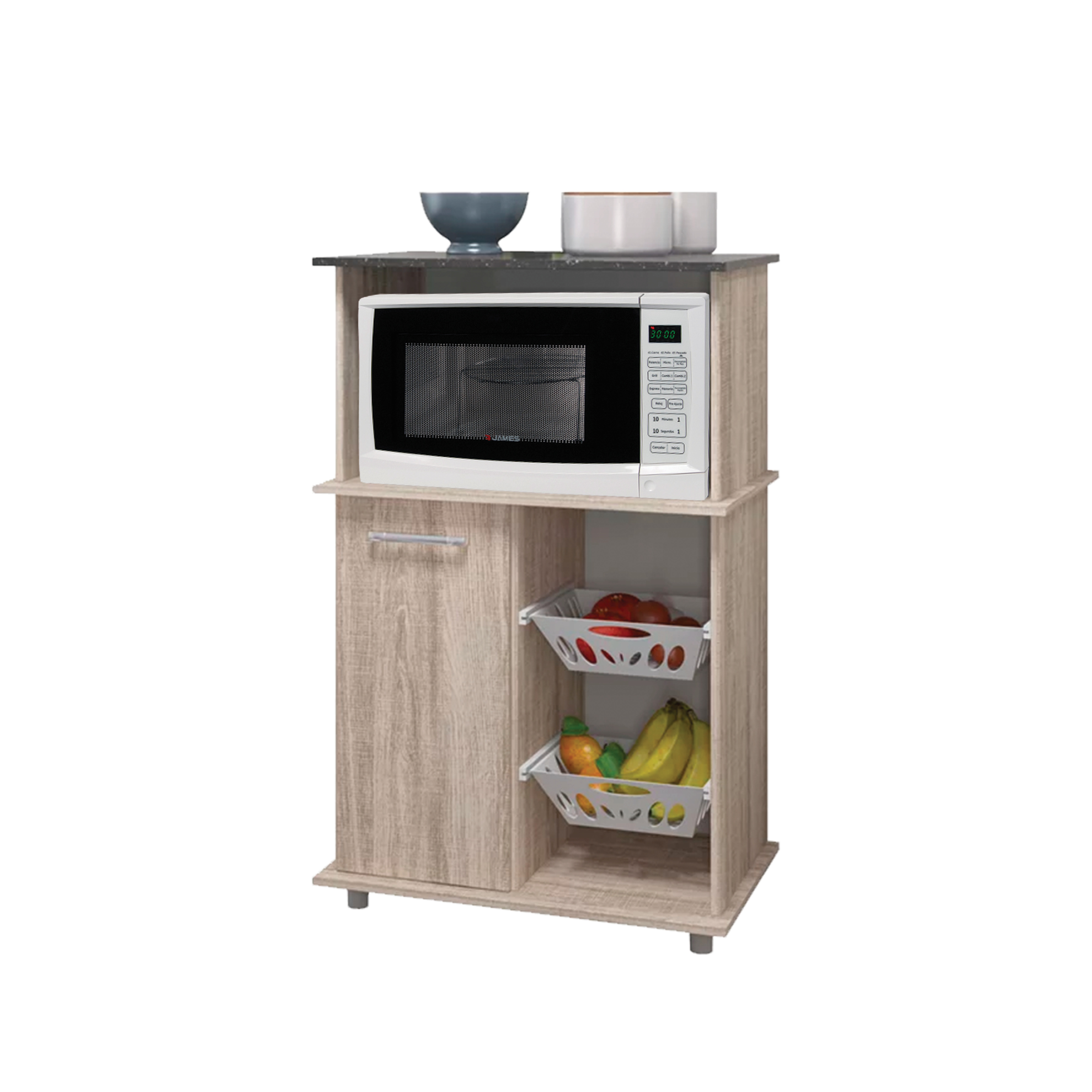 FRUTERA MOVEL MALU AREZZO + MICROONDAS JAMES 17L. J-17GD + HORNO JAMES 45L. HJTY45 TURBO