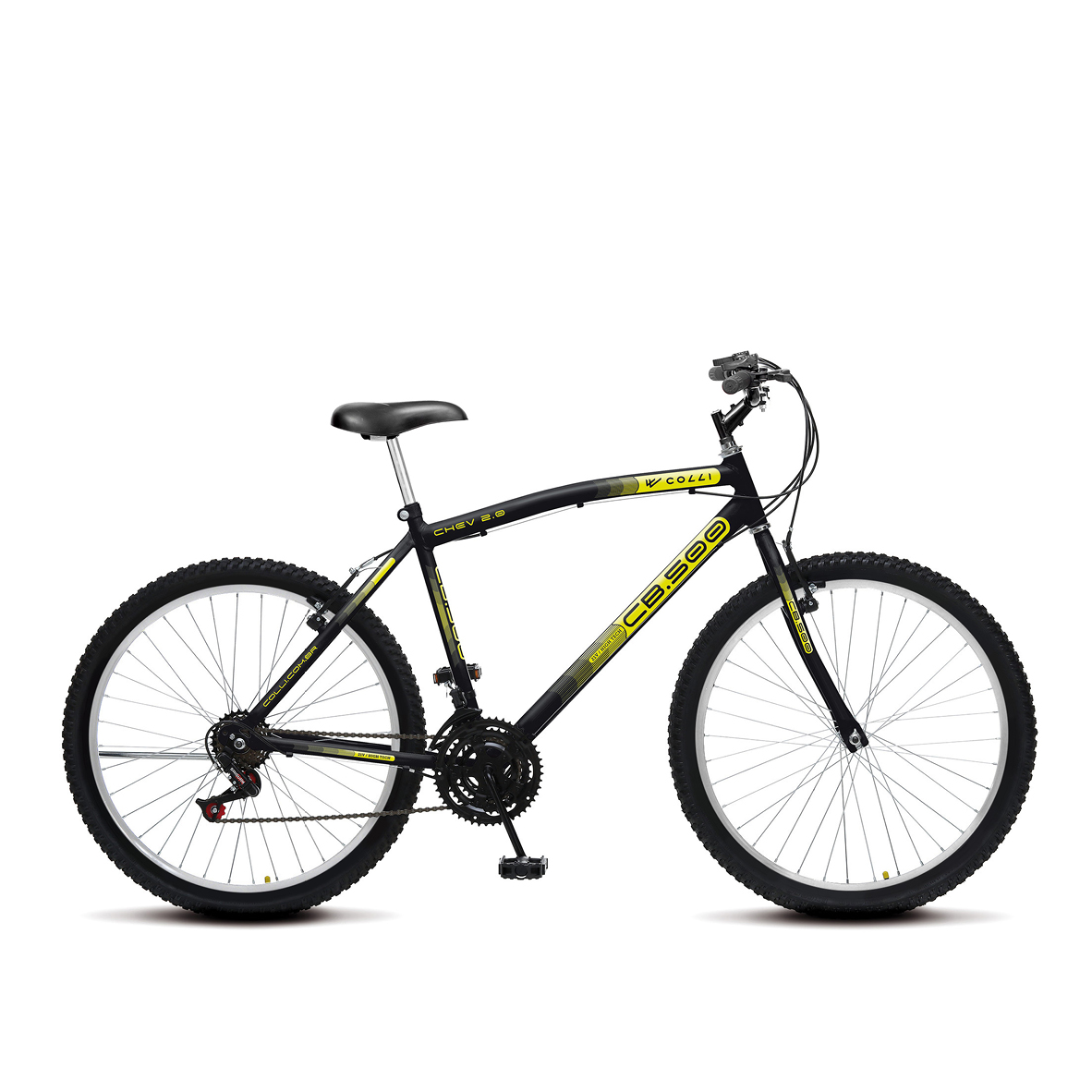 BICICLETA COLLI GPS CB500 ARO 26 21M 129-11D M/NG FOSCO/AMA