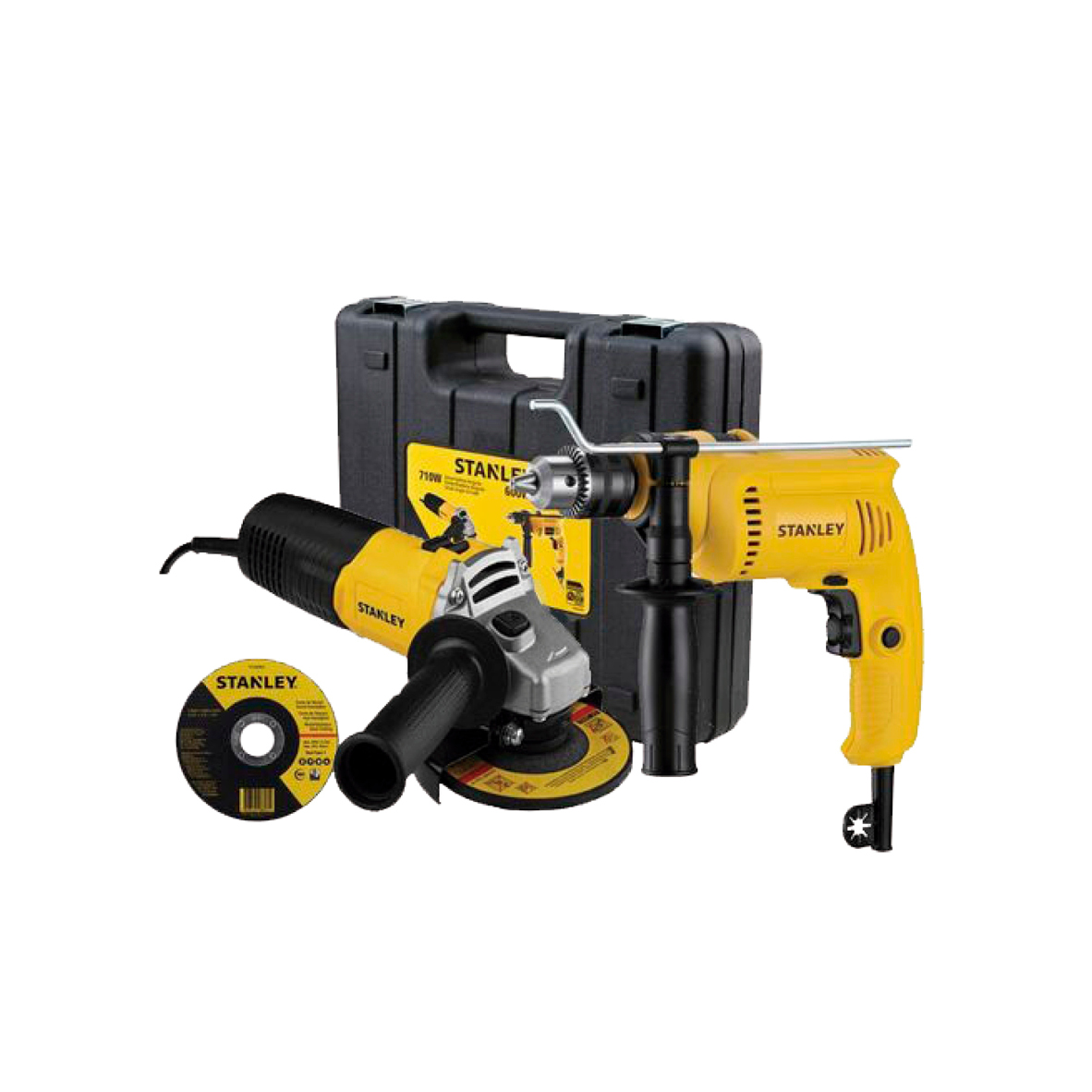 COMBO STANLEY AMOLADORA 750W+TALADRO SHG6070