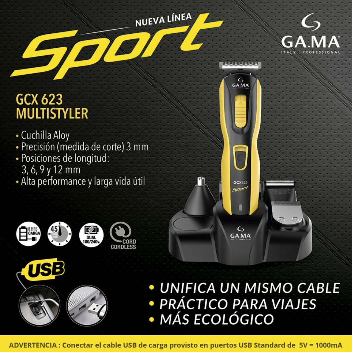 CORTA PELO GAMA GCX623 SPORT 14-3752