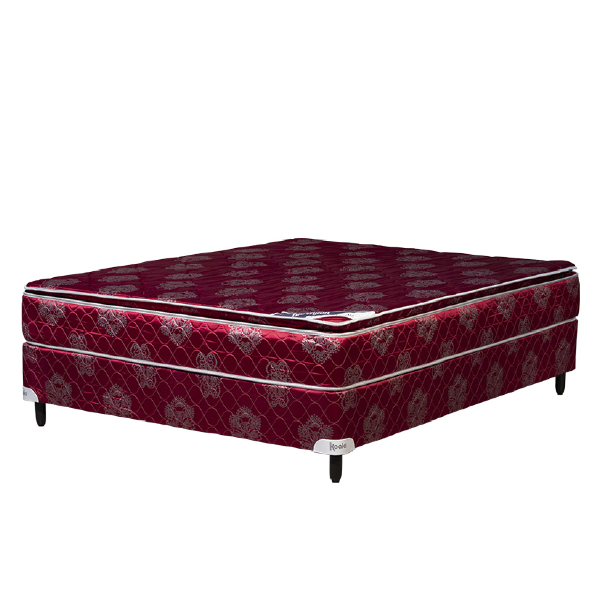 BASE Y COLCHON KOALA PT 140X190 BORDO