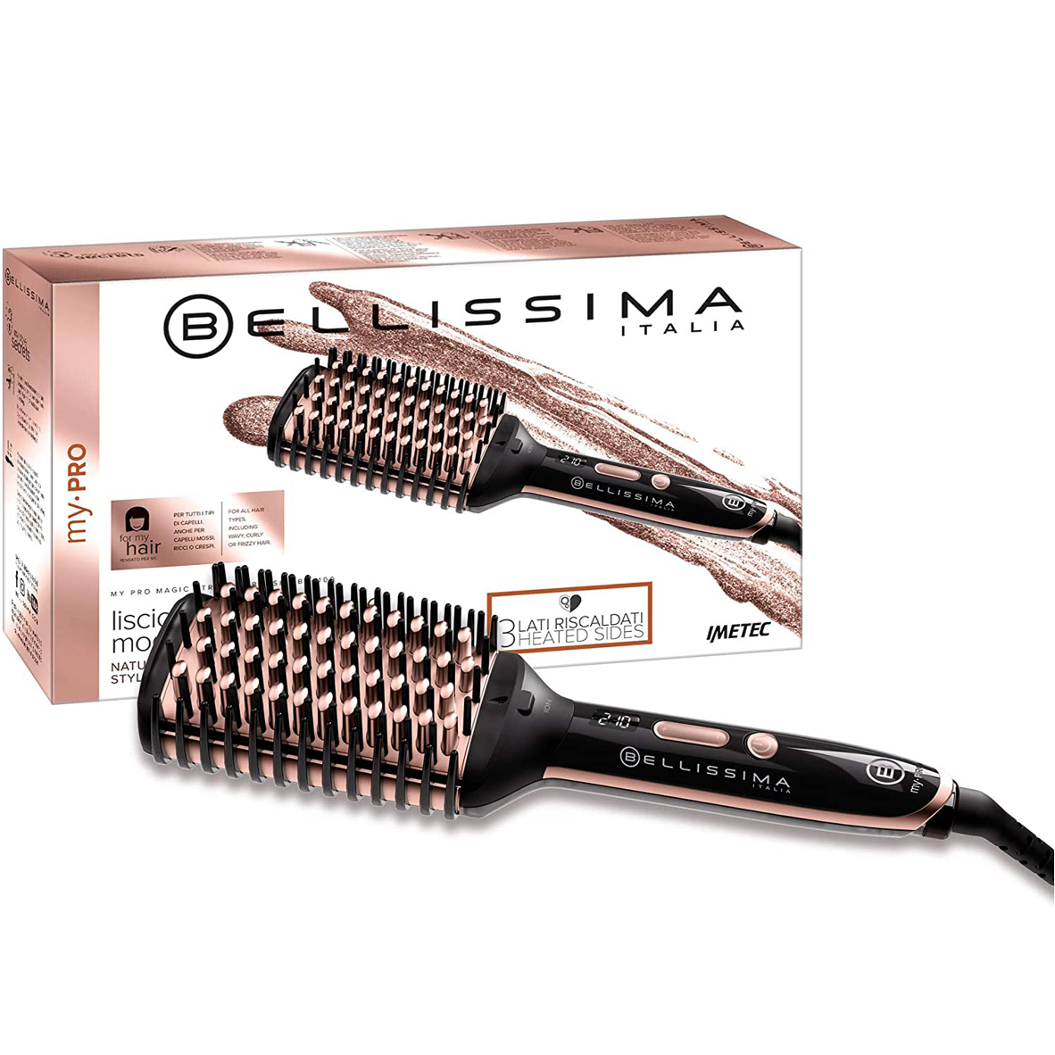 CEPILLO TERMICO ALISADOR BELLISSIMA PB11 100 MY PRO MAGIC STRAIGHT BRUSH