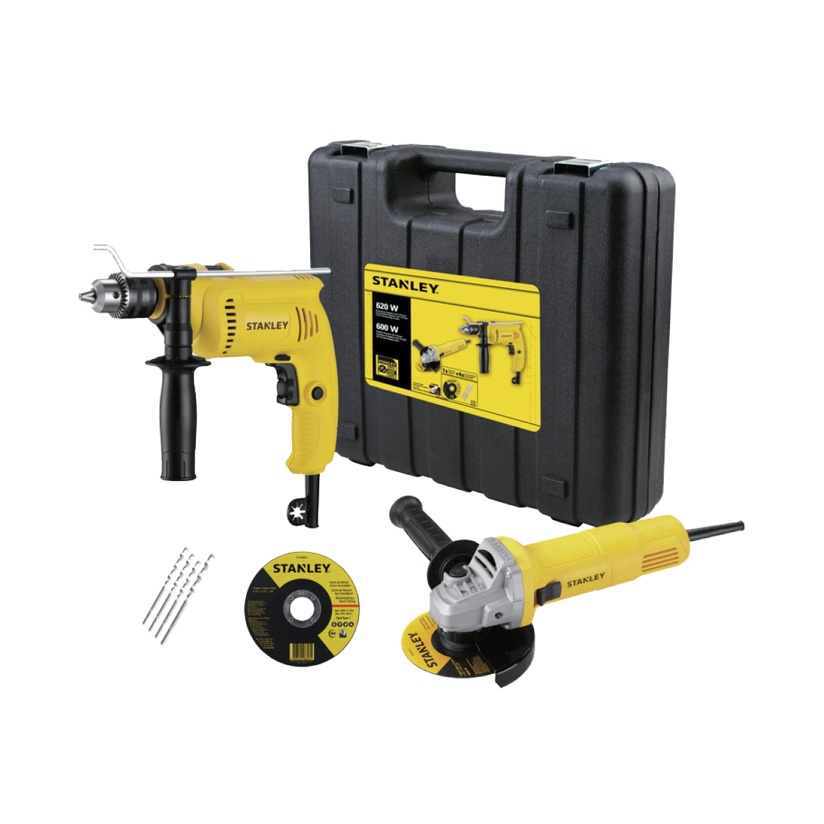 COMBO STANLEY AMOLADORA +TALADRO SHG6061KA