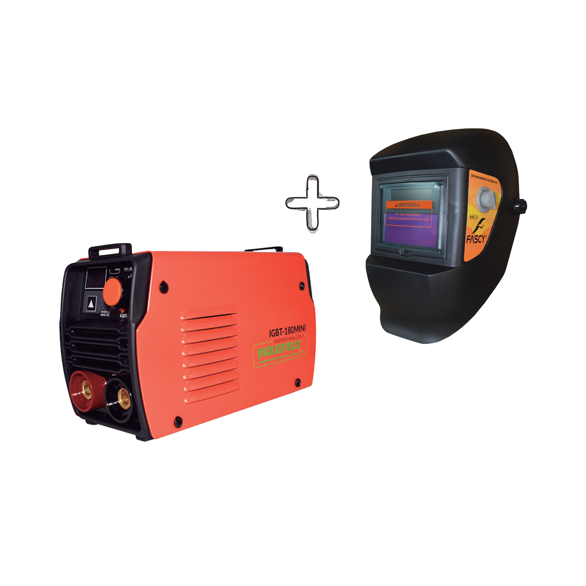 SOLDADOR INVERTER IGBT 180MN22 INDUSF + CARETA FASY SOLDADOR DIGITAL CD-03