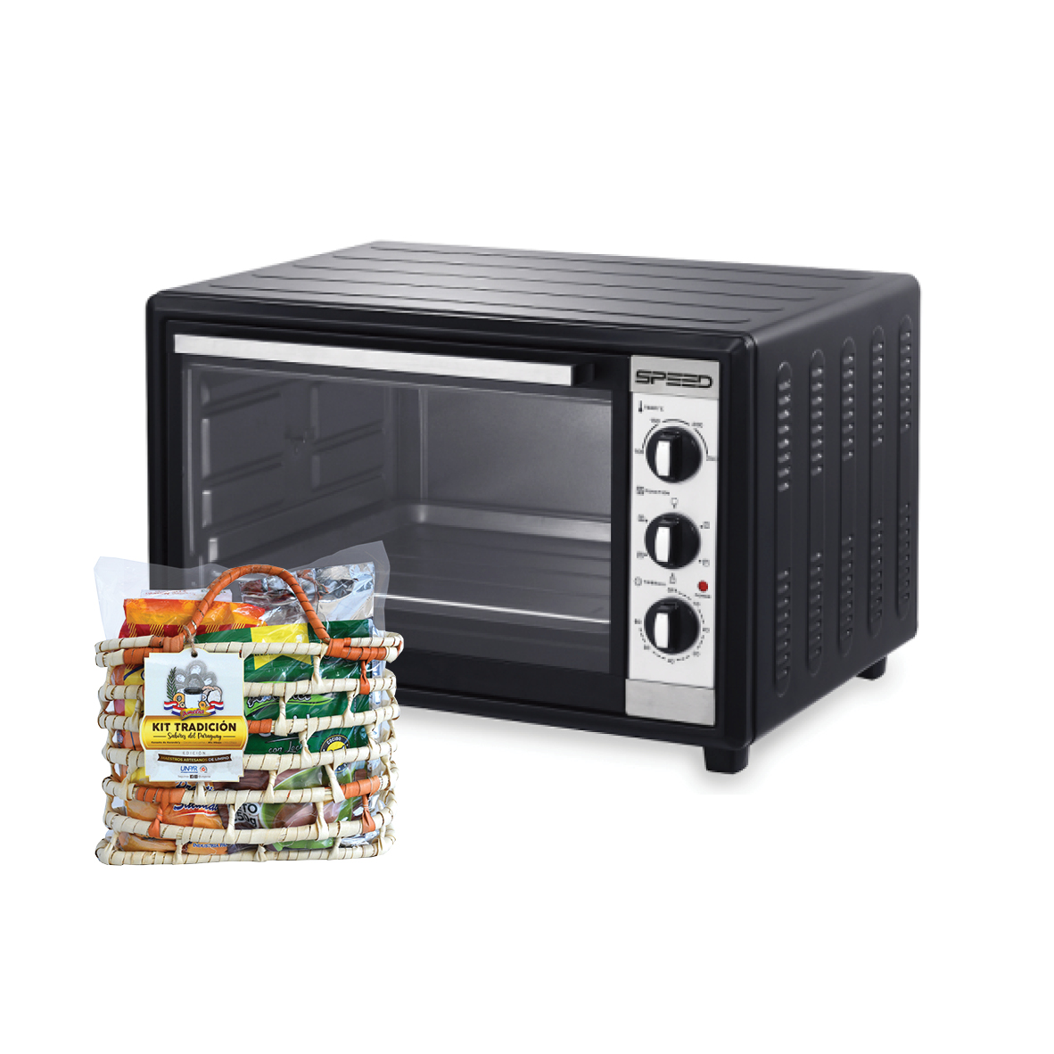 COMBO HORNO SPEED 60L NEGRO + KIT UNPAR TRADICION