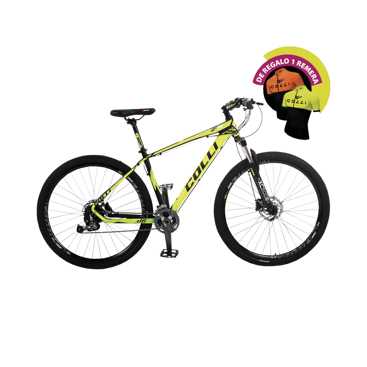 BICICLETA COLLI F11 ALUMIN A.29 KIT SHIMA 21M AM + REMERA