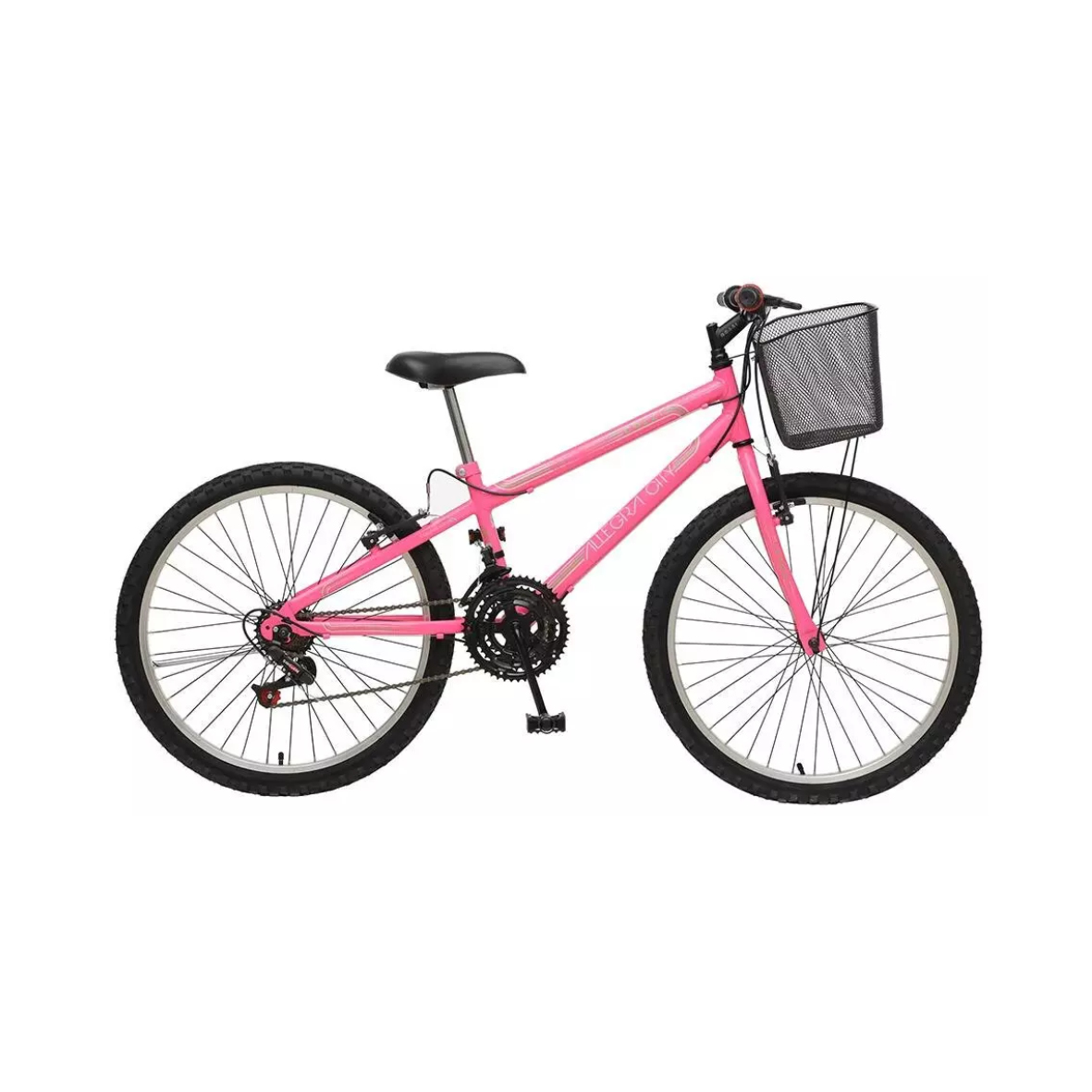BICICLETA COLLI ALEGRA CITY ARO 24 113-19D 21M ROSA/NEON