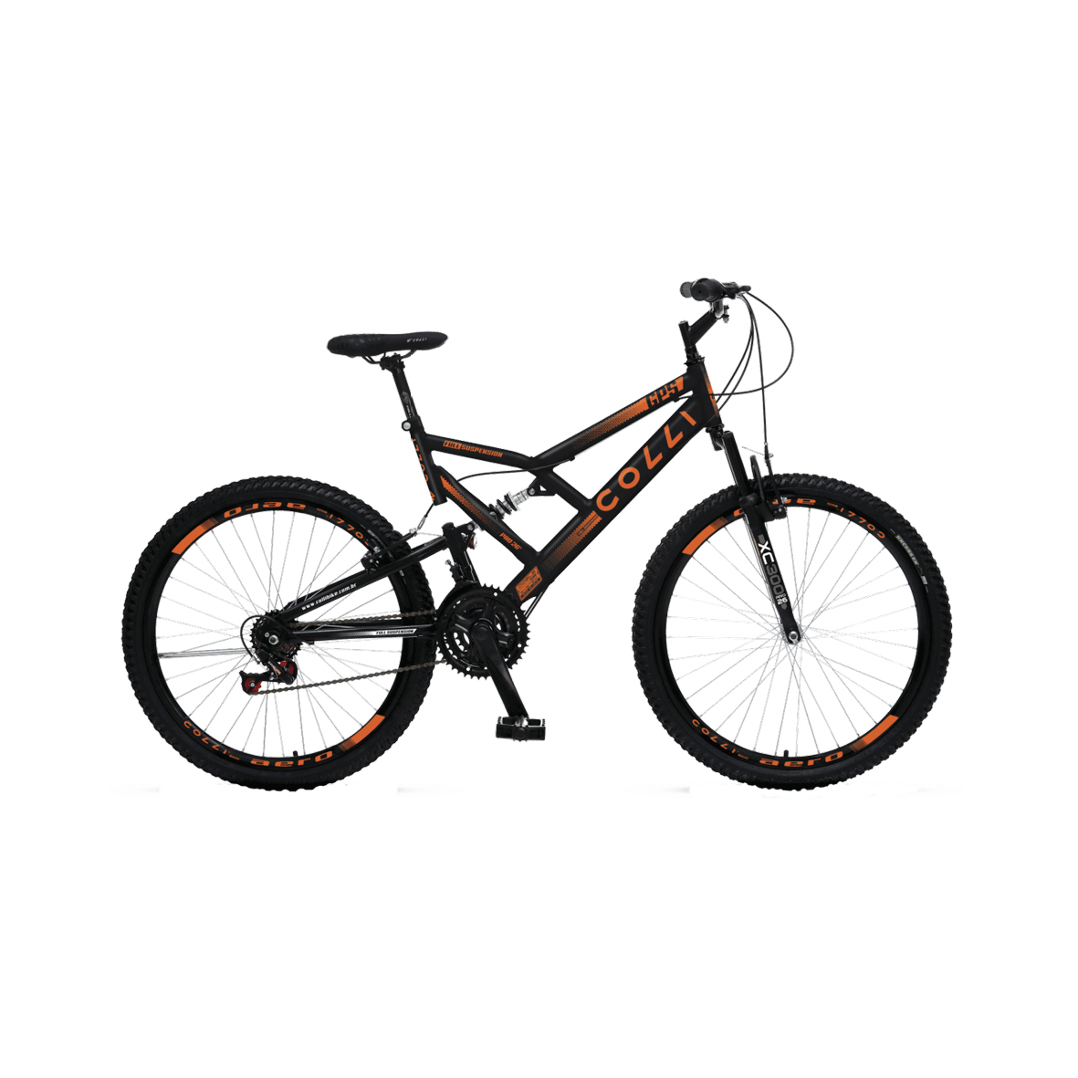 BICICLETA COLLI SUSP. ARO 26 148-11D 21M M/NEGRO-FOSCO