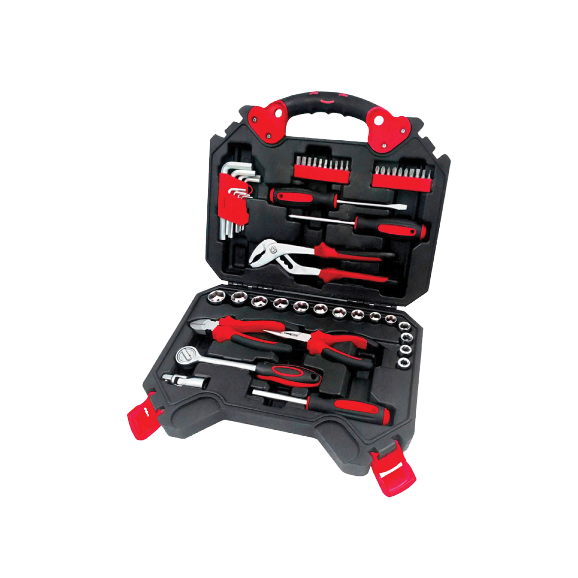 COMBO AMOLADORA MAKITA 9557 + TALADRO MAKITA 1640 + HERRAMIENTAS CONSUMER 51PZAS