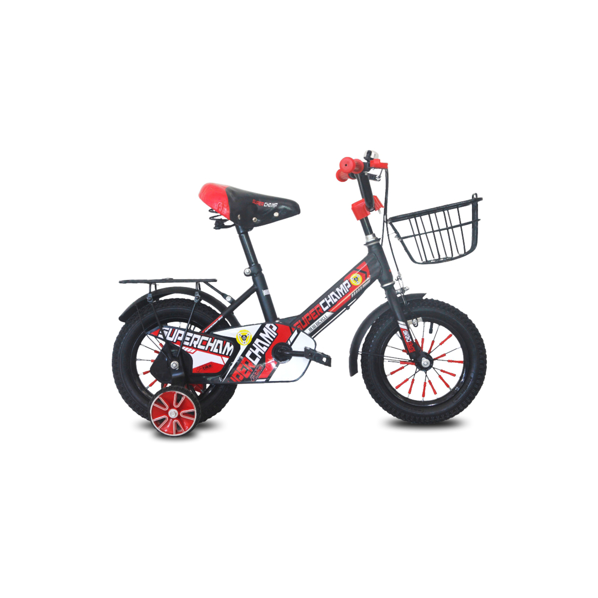BICICLETA S.CHAMP NEW ROCKET 12" NEGRO/ROJO