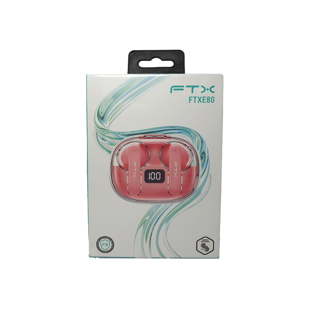 COMBO AURICULAR FTX E80-PK ROSA + SMARTWATCH FTX AM12-RGRGS