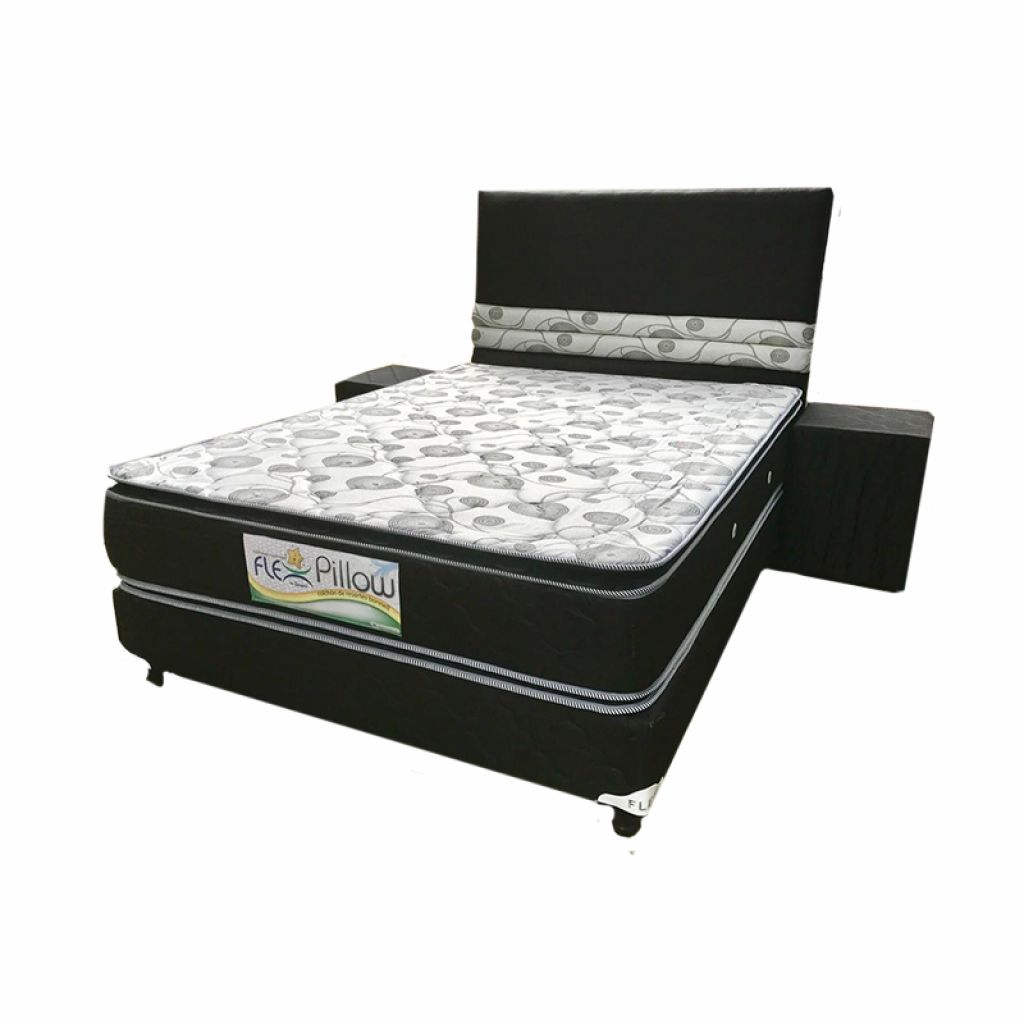 SOMIER COMPLETO INMAPOL FLEX DUO 1.40 X 1.90 NEGRO/GRIS