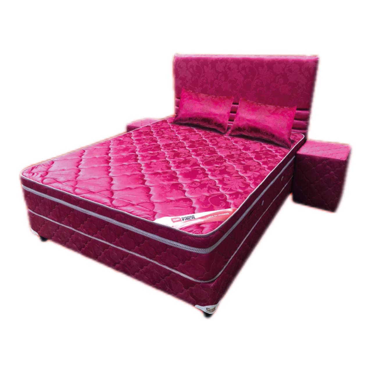 SOMIER COMPLETO INMAPOL FLEX LITE 1,40X1,90 BORDO