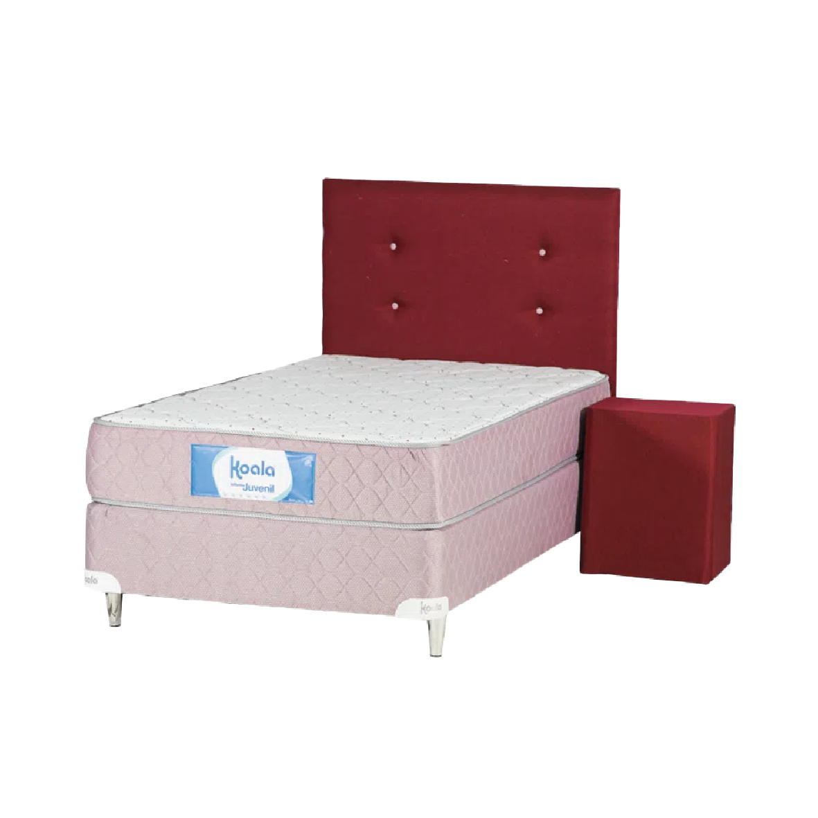 SOMIER COMPLETO KOALA JUVENIL 120 CM X 190 CM ROSA