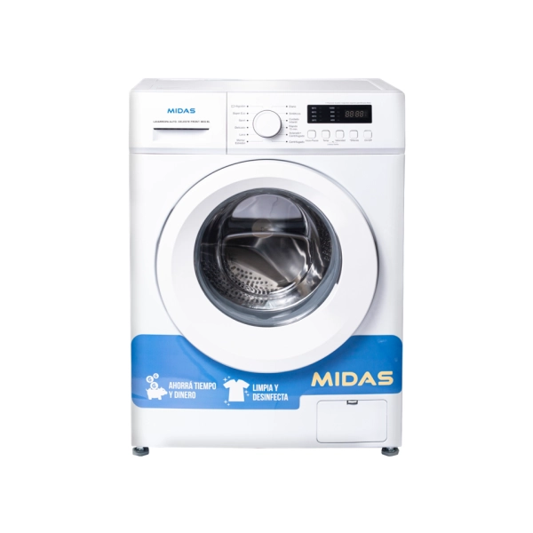 LAVARROPAS MIDAS CELESTE 6K BLANCO FRONT.