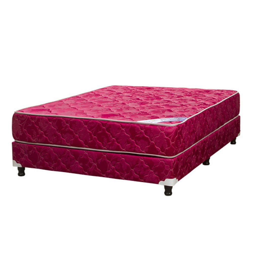 SOMIER PRINCE COMPLETO CLASIC 1.40 X 1.90 BORDO