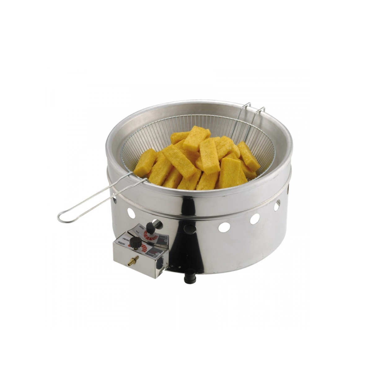 FREIDORA METALCUBAS TFRG-5 7L. GAS INOX.