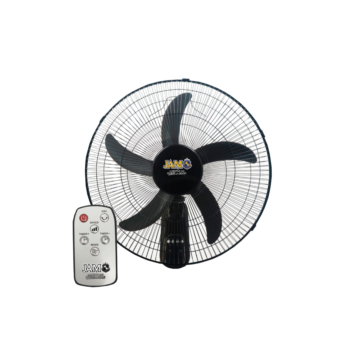 VENTILADOR DE PARED JAM FW-18 75W 18" NEGRO CON CONTROL