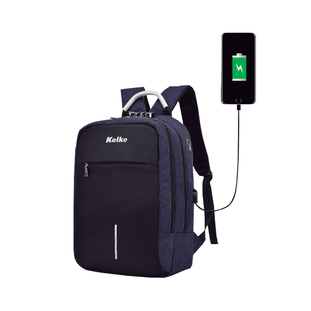 MOCHILA KOLKE KVM-338 C/ CANDADO AZUL