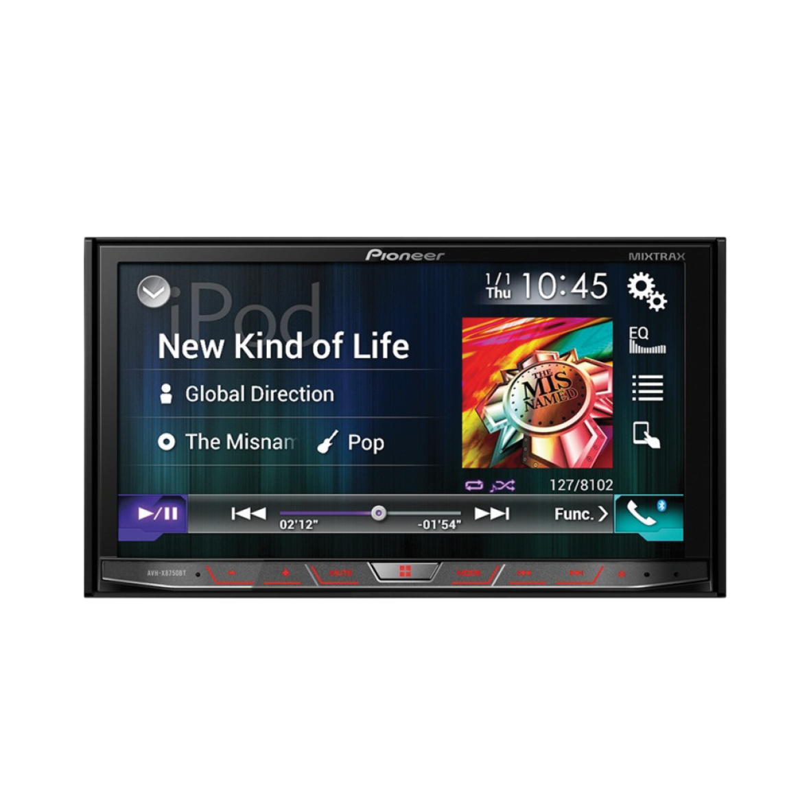 AUTORADIO PIONEER AVH-X8750BT 7" TOUCH DVD