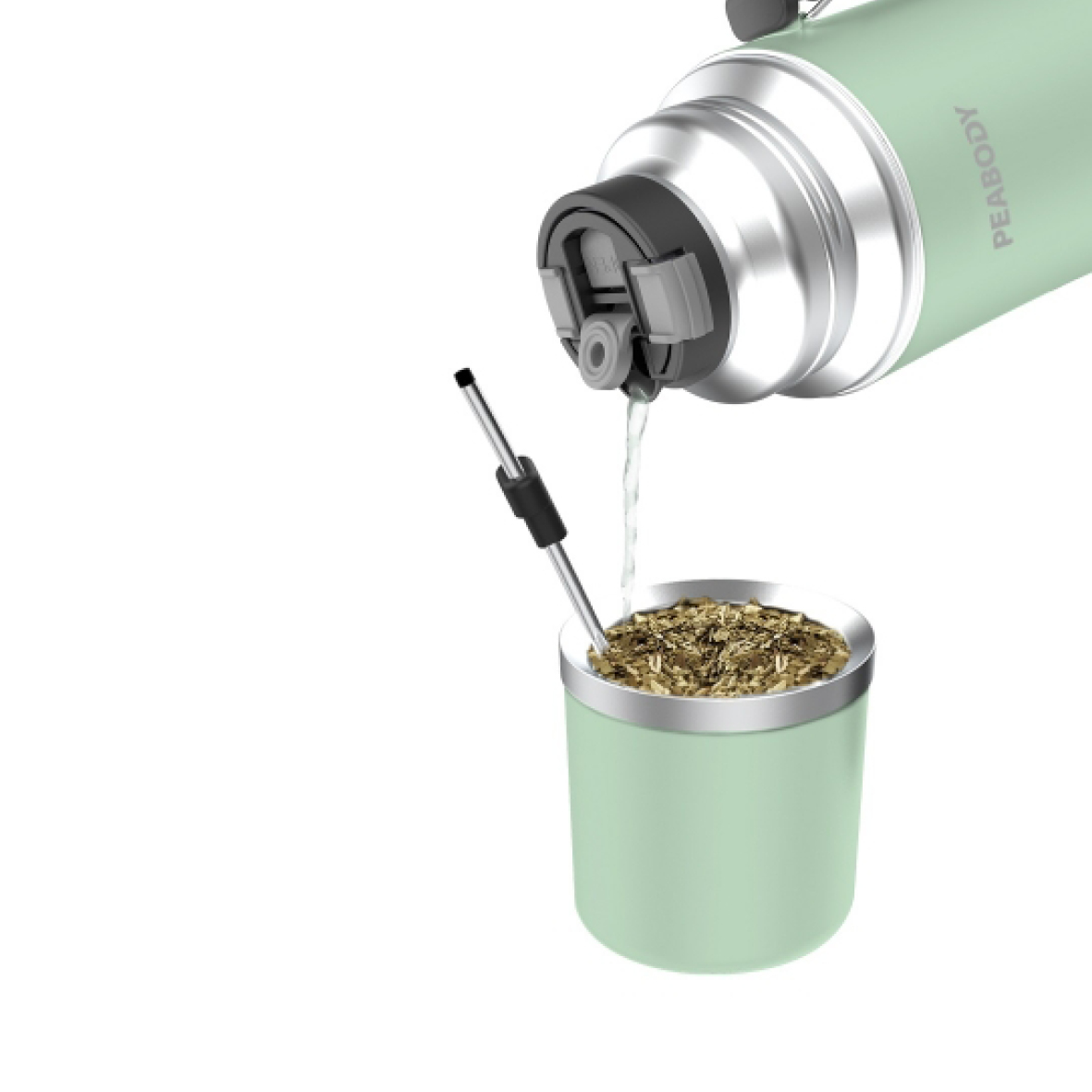 TERMO PEABODY PE-ET1000V ELECTRICO VERDE + REGALO YERBA MATE + VOUCHER
