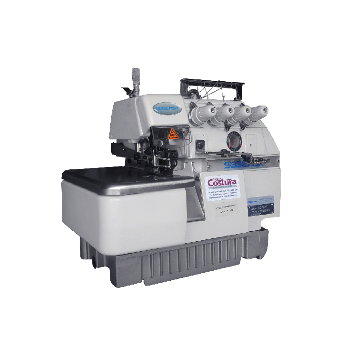 MAQUINA COSER GEMSY GEM757F OVERLOCK 5H.