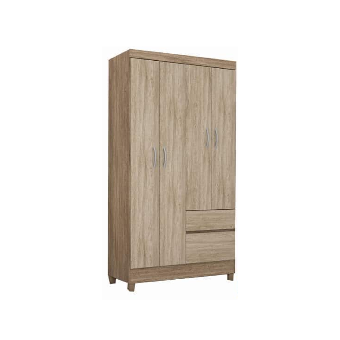 ROPERO MOVEL MAX LOTUS 4P NOGAL/VAINILLA