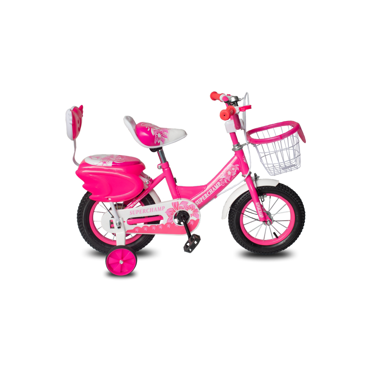 BICICLETA S.CHAMP FLOWER 12" FUCSIA