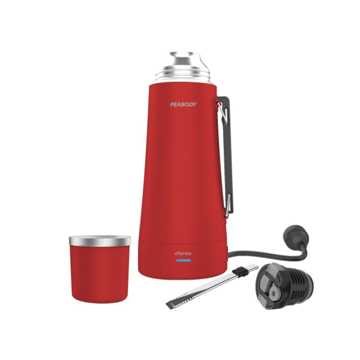 TERMO PEABODY PE-ET1000R ELECTRICO ROJO + REGALO YERBA MATE