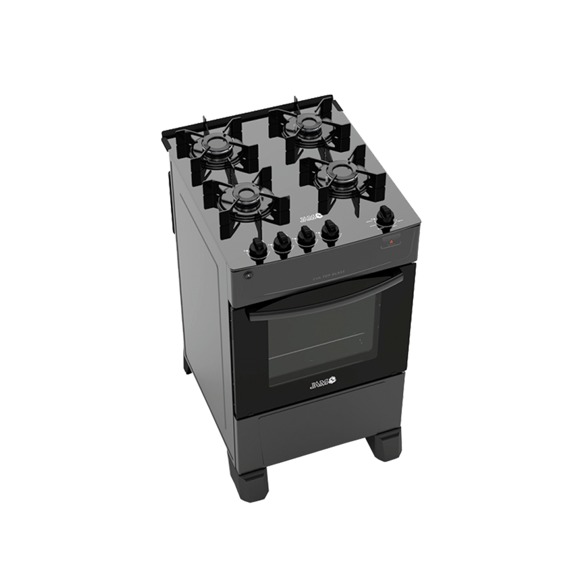 COCINA JAM EVA TOP GLASS 4H.NEGRO
