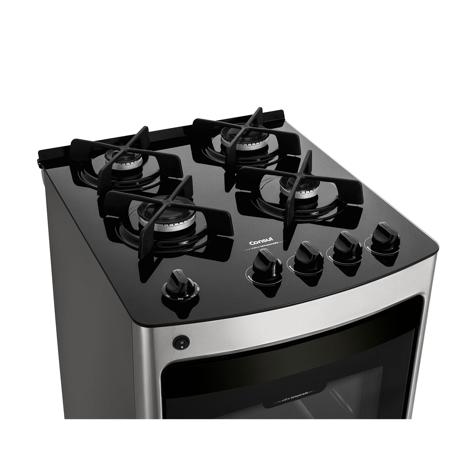 COCINA CONSUL 4H INOX VIDRIO CF04VAR