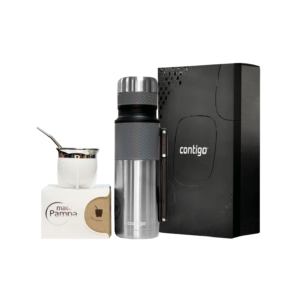 COMBO MATERO CONTIGO INOX + CAJA DE REGALO