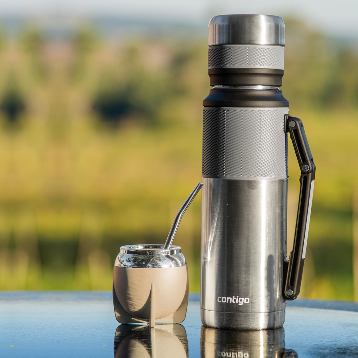 COMBO MATERO CONTIGO INOX + CAJA DE REGALO