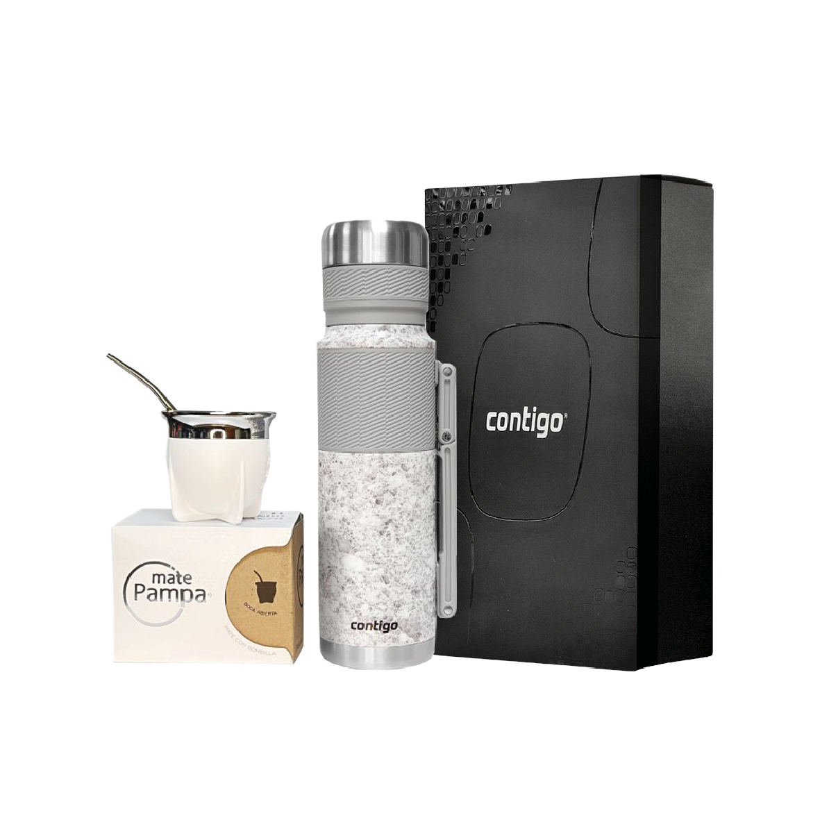 COMBO MATERO CONTIGO SLATE + CAJA DE REGALO