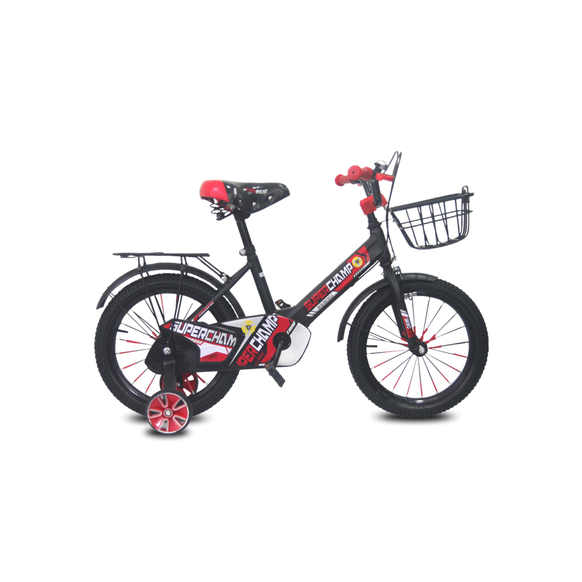 BICICLETA S.CHAMP NEW ROCKET 16" NEGRO/ROJO
