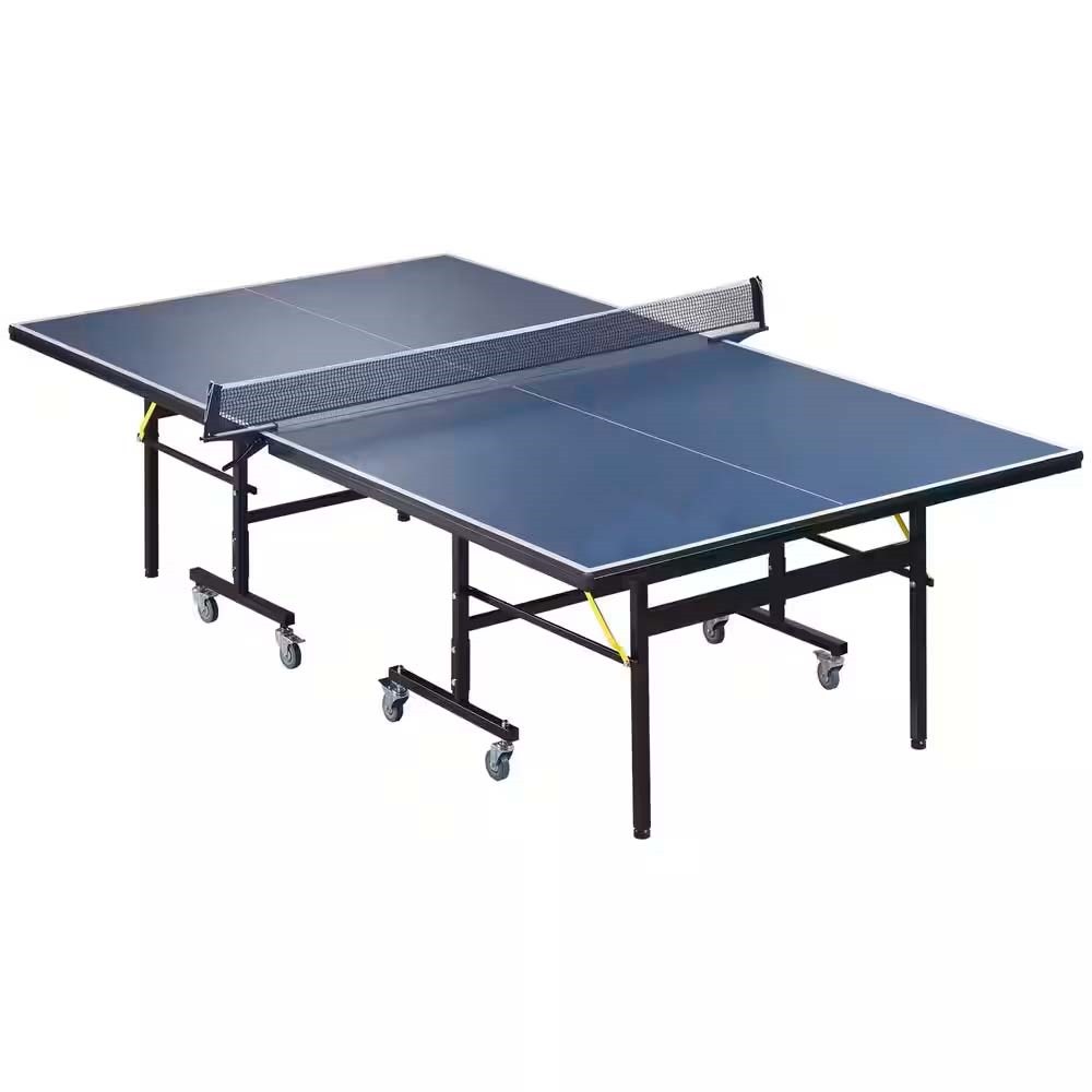 MESA DE PING PONG NAC. 15 MM NEGRO + PELOTA + RED + RAQUETAS