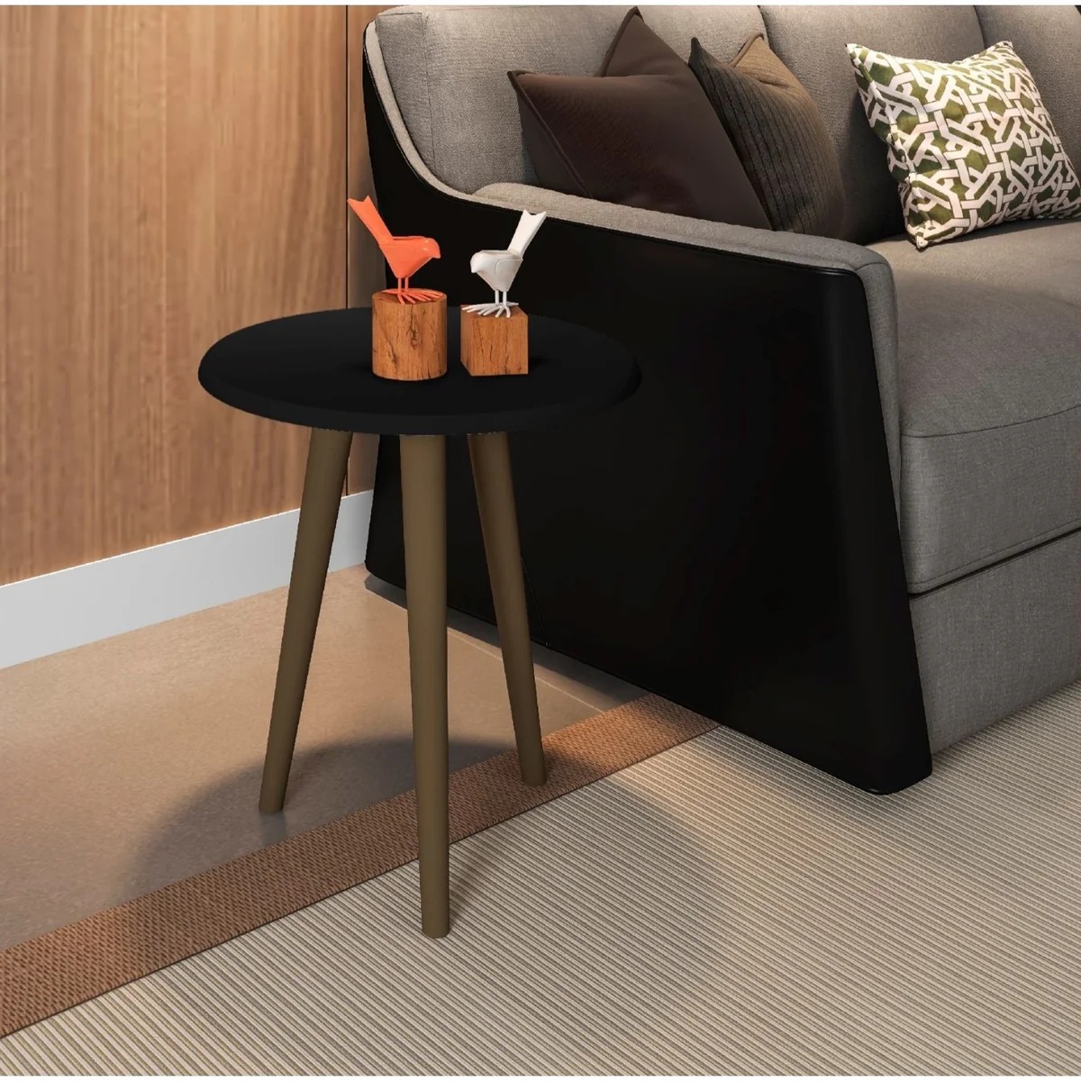 MESA LATERAL HOGA PY BRILHANTE NEGRO
