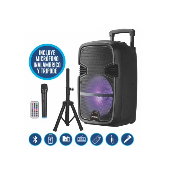 PARLANTE MIDAS MD-PS1311 KARAOKE BLU
