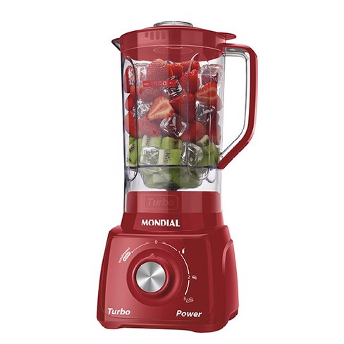LICUADORA MONDIAL TURBO POWER ROJO 3V 2.2L L-99FR