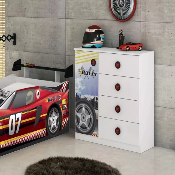 COMODA MOVEL RACER 4C ESTRELA FERIA