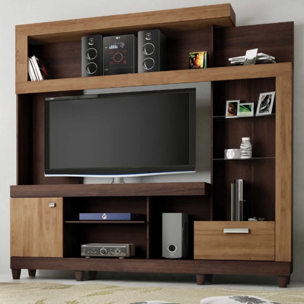 ESTANTE MOVELMAX OLYMPIA TOBACCO/BURITI FERIA