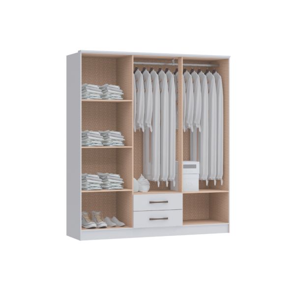 ROPERO MOVELMAX 6PTZ POEMA EBANO/OF WHITE FERIA