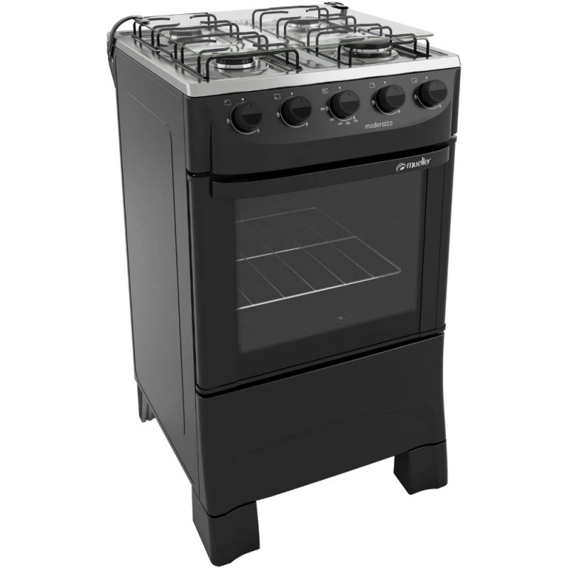 COCINA MUELLER 4H TITANIO MODERATTO MFI4BA GAS