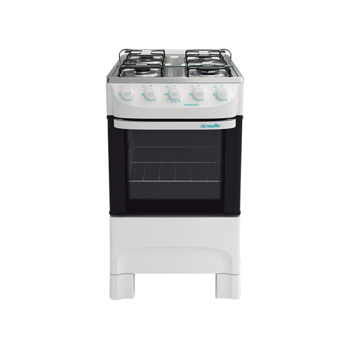COCINA MUELLER MODERATTO 4H.BLANCO SIN CAL.PLATO