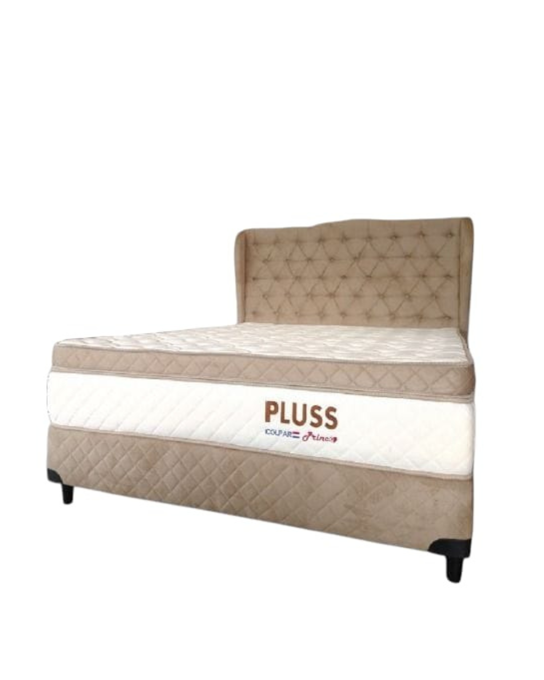 SOMIER PRINCE PLUS NEW 1.60X2.00 COMPLETO BEIGE