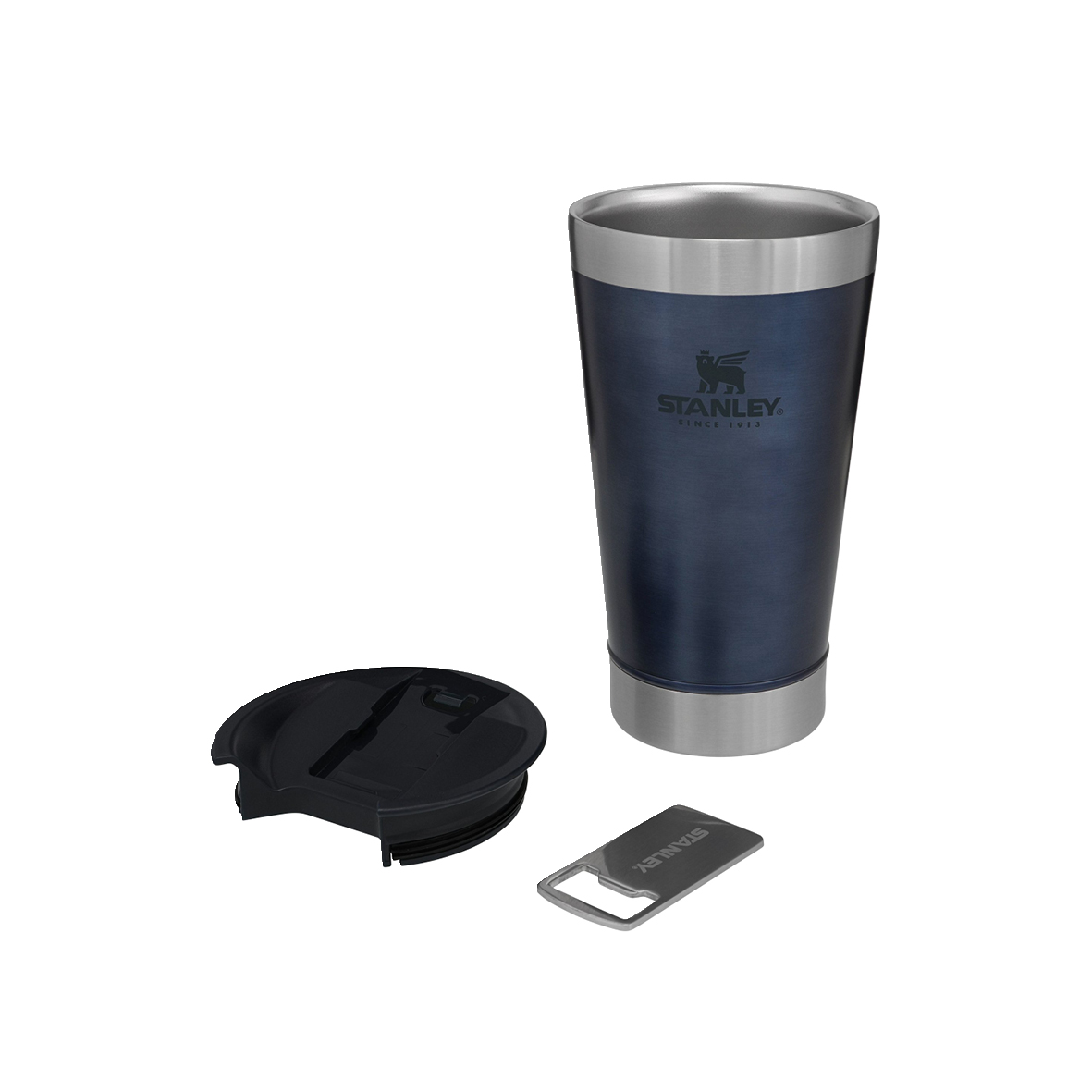 VASO CERVECERO STANLEY AZUL C/TAPA 950